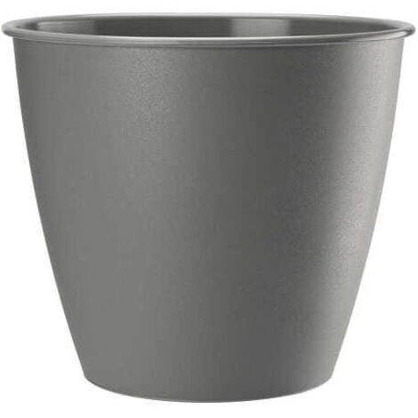 Vaso di plastica AZALIA 19 cm grigio