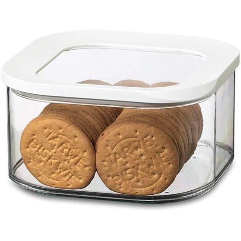 Vaso di stoccaggio Mepal modula square 1250 ml - bianco