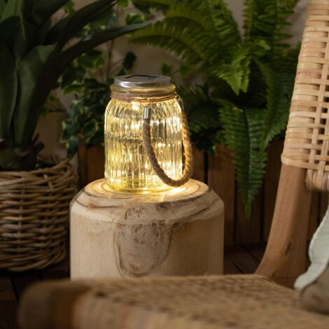 Vaso di Vetro LED Portatile Solare Winy 3000K Bianco Caldo