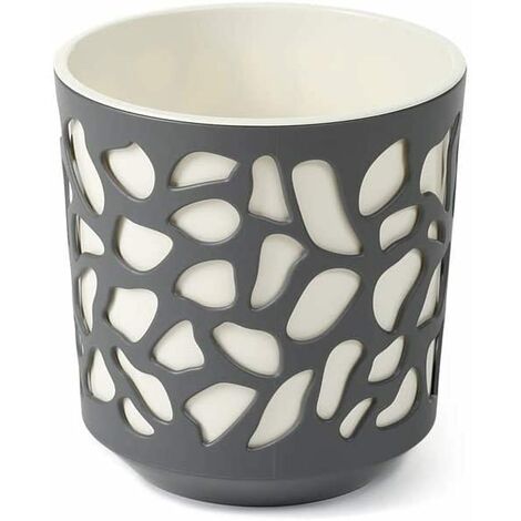 Lamela Duet - Vaso da fiori per piante, 250 mm, Antracite e ecru