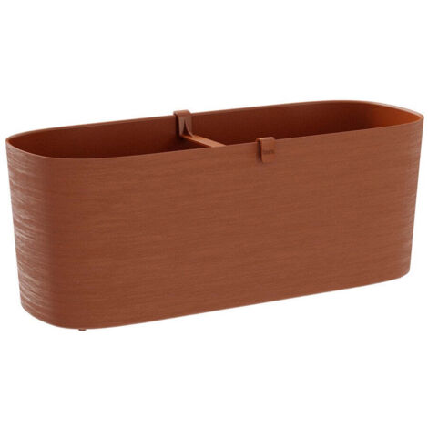 Vaso ecologico "Paros" in plastica 100% riciclata da esterno per fiori e piante -60 cm / Corda