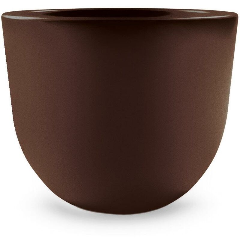 Vaso rotondo in resina 'Eggy' 45 cm. Bronzo