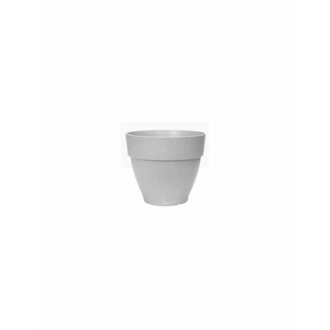 Vaso Elho Grigio Plastica Rotondo Moderno
