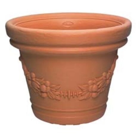 botle Vaso per fiori con sottovaso, 50 cm x 45,5 cm, in plastica, colore: bianco