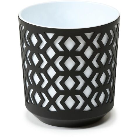 Vaso etnico bianco e nero 25xh27 cm