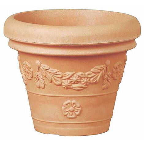 Vaso tondo Barile Festonato 40 CM – Tondo terracotta