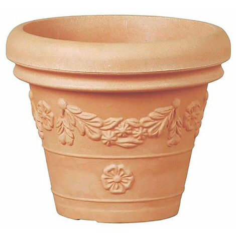 Vaso "Festonato Classic" in plastica da giardino per fiori e piante -70 cm