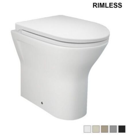 VASO FILO MURO FEELING RIMLESS Scarico Uni -Bianco Opaco Matt