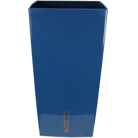 Vaso fiori quadrato RIVIERA EVA NEW ALTO - Plastica - 52x52 cm - Blu