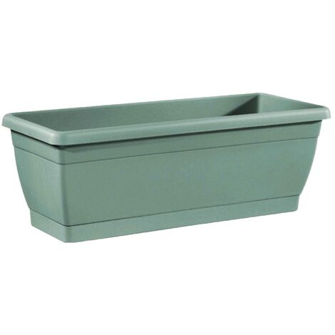 Vaso Cassetta 39x17x14 Cm Tortora Fioriera Balconiera 6 Litri Interni Ed Esterni 85868805