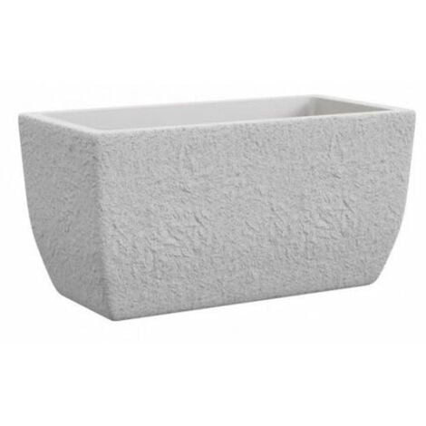 Set di 2 vasi per piante in pietra effetto marmo 35 x 35 x 42 cm MIRO 