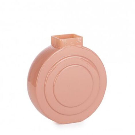Vaso "frey" tondo in vetro salmone 15,5x6x16,5h