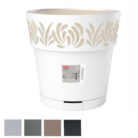 Vaso Gaia Redondo Ris. Agua Grafito 25 H 25 Stefanpl