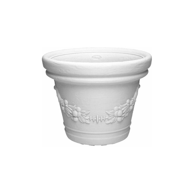 Vaso gdm Eilos in resina Di Martino - Ø35xH28 cm Bianco