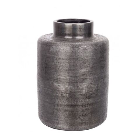 Vaso giara varanasi tondo in alluminio lavorato artigianalmente Ø24.5x35.5h -Oro