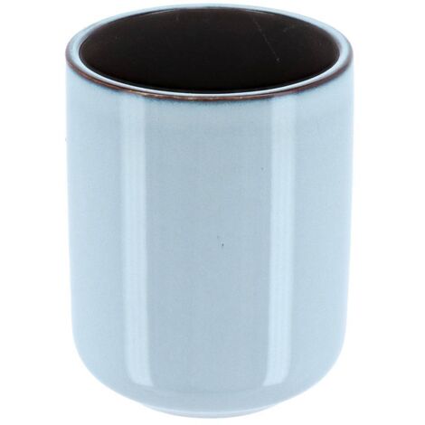 Vaso gres lacado - azul - Tendance