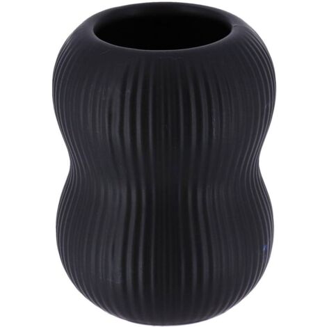Vaso gres redondo - negro - Tendance