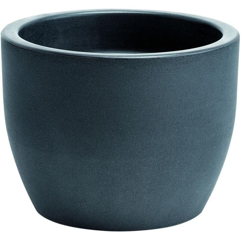 Vaso hera, cm 40x30H, Antracite, per Interno ed Esterno, Casa e Giardino - Nicoli