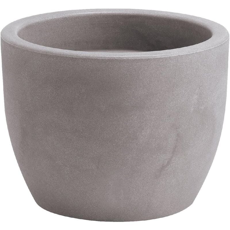 Vaso hera, cm 40x30H, Grigio Cenere, per Interno ed Esterno, Casa e Giardino - Nicoli