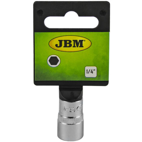 Vaso hexagonal de ¼" de 4.5mm. Cromado  JBM13351