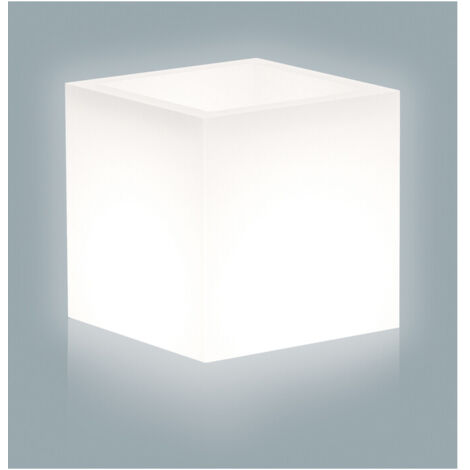 VASO HOME LIGHT CUBE 40X40XH41 CM BIANCO- 1,0 pz