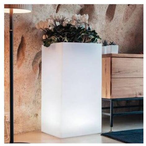 Vaso Home Light Cubo 40X40Xh80 Cm Bianco
