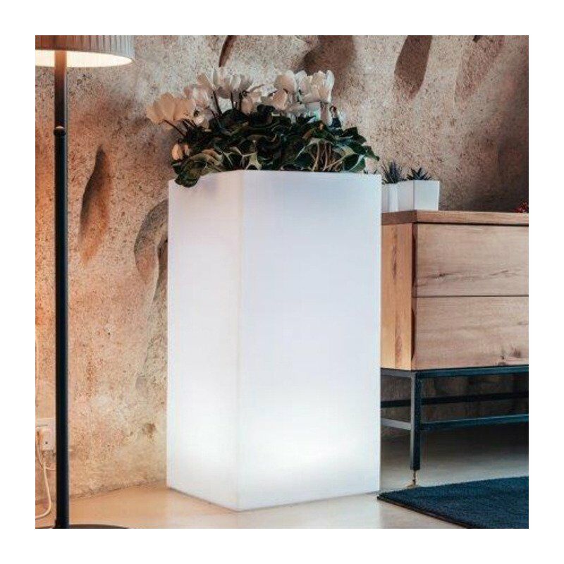 Image of Vaso home light cubo cm. 40X40X80H bianco