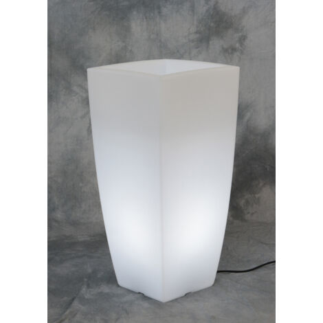 VASO HOME LIGHT QUADRO 33X33X70 CM GHIACCIO BIA- 1,0 pz