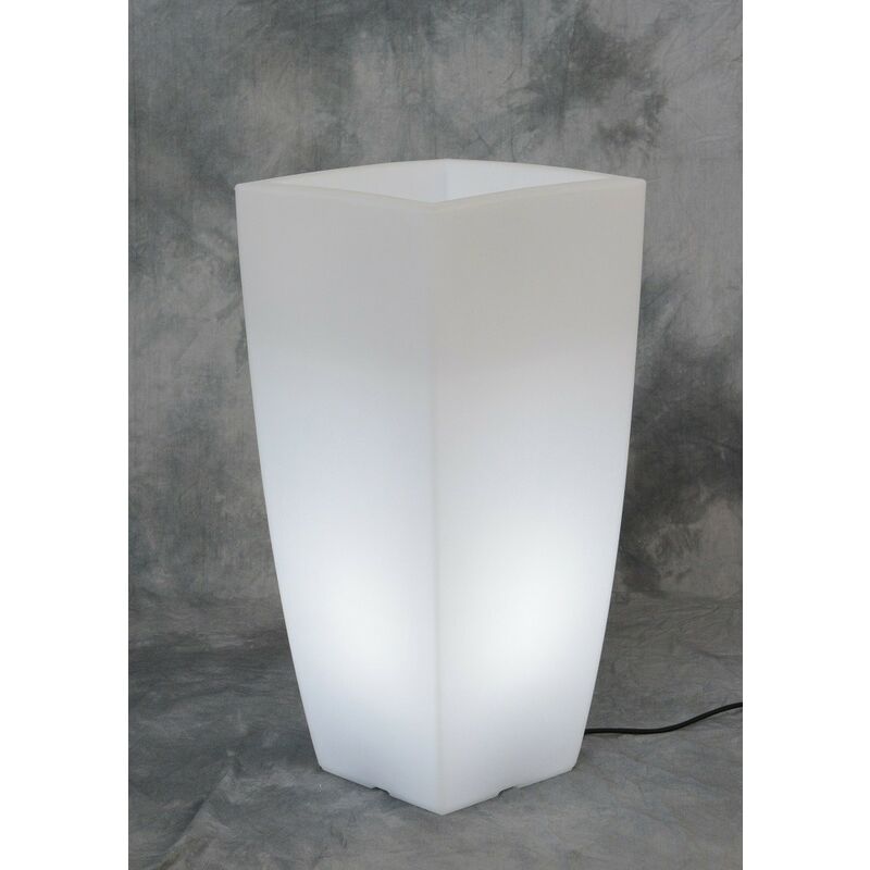 Capaldo - Vaso home light quadro bianco con luce giardino arredo esterno - Salone