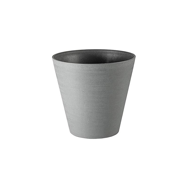 Re-pots hoops - pot écologique en plastique recyclé et recyclable, design made in italy (16 cm, gris) - Teraplast