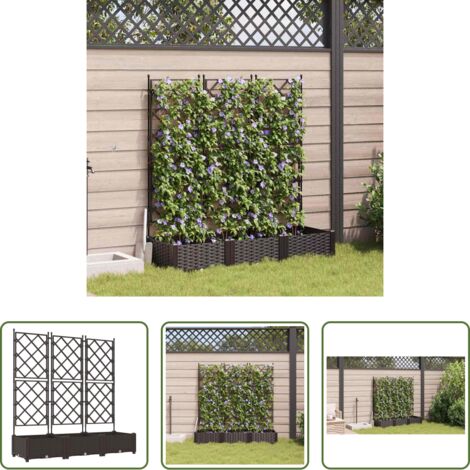 Vaso in acciaio -  Vaso da giardino 3 pcs Marrone 120 x 40 x 125,5 cm Acciaio