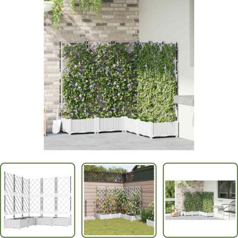 Vaso in acciaio -  Vaso da giardino 5 pcs Bianco 120 x 120 x 125,5 cm Acciaio