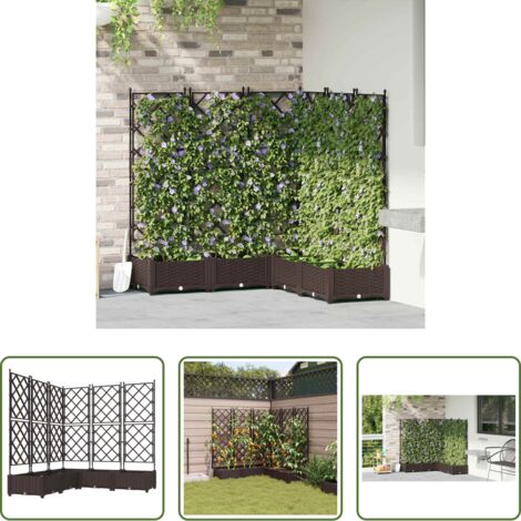 Vaso in acciaio -  Vaso da giardino 5 pcs Marrone 120 x 120 x 125,5 cm Acciaio