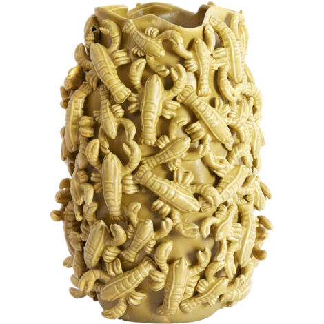Vaso in ceramica opaca olivastro Light & Living LOBSTER –