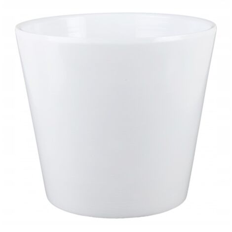 Vaso in ceramica per orchidee 17 cm bianco