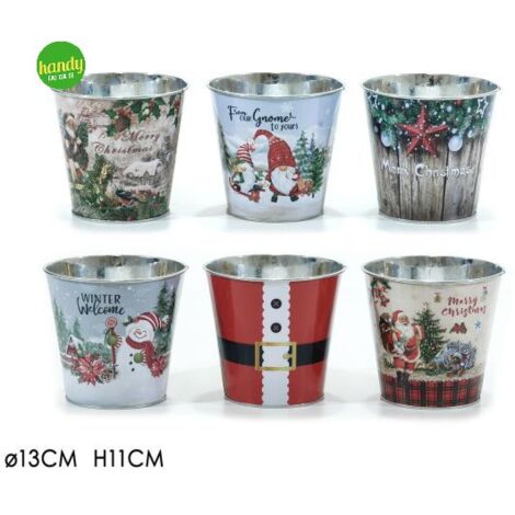 Vaso in Latta General Trade Ø 13cm Modelli Assortiti