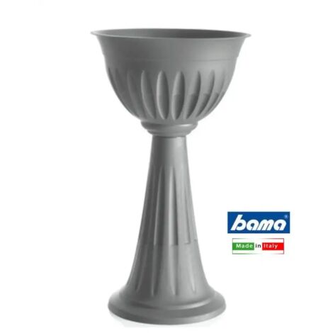 Vaso in plastica a colonna - cm Ø 43x74,5h - lt.20 - Colore: Grigio