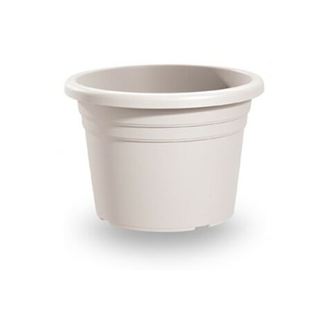 Vaso in plastica cilindro Jesolo arredo giardino piante fiori 16 cm bianco