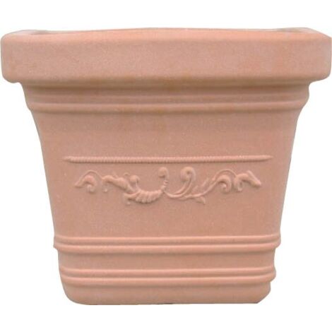 VASO IN PLASTICA FESTONATO 40X40XH35 CM PRESTIGE