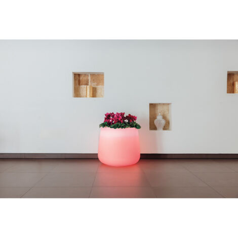 Vaso in Polimero Monacis Goccia Top Cromia Luce Rossa Ø 63 - h 55cm.