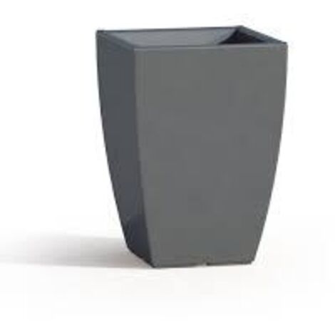 Vaso in Polimero Monacis Prisma Square Marrone - cm 33X33 - h 50 cm.
