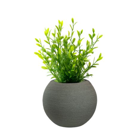 Vaso in resina da esterno interno per piante tondo a sfera di design d.40x33h Botticelli Verde