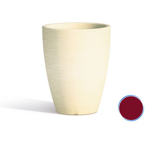 Vaso in resina mod. Aloe Tondo Ø 30 cm h 38 bordeaux