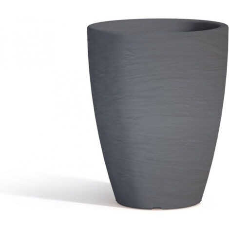 VASO IN RESINA MONACIS ADONE ROUND  H 37 cm. VARI COLORI - Colore: Grey
