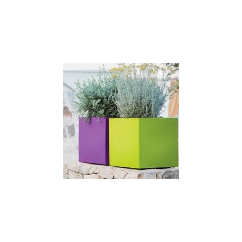 IDRALITE IN RESINA QUADRATO 40X40 CM, MONACIS CUBE H 40 cm. VARI COLORI - Colore: Bianco