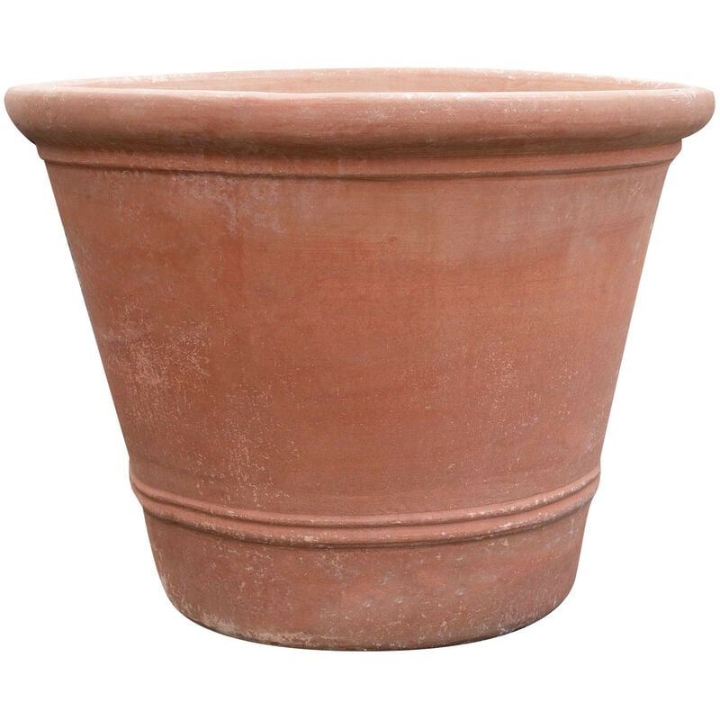 Vaso da Esterno Vaso in Terracotta per piante Made in Italy Vaso da giardino Fioriera da balcone Decorativa Ciotola grande