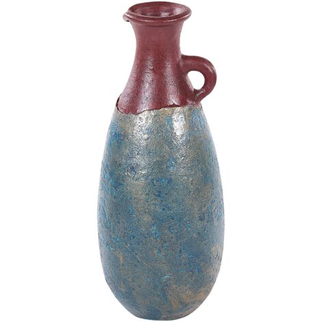 Vaso decorativo natalizio in terracotta oro antico da 50 cm per intern –