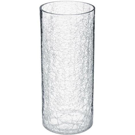 Vaso in vetro 30 cm Craquele trasparente resistente