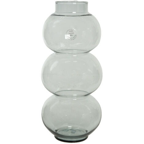 Vaso in vetro chiaro riciclato 38h cm