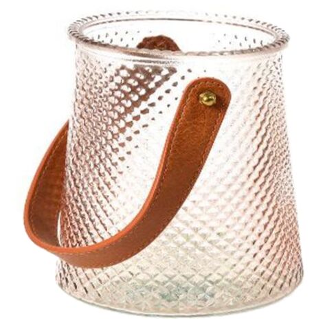 Vaso in vetro colorato appendibile per decorazioni ambienti -Rosa
